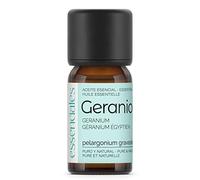 ESSENCIALES Aceite Esencial de Geranio 10 ml - 100% Puro y Natural - Aroma Natural - Ideal para Difusor, Cosmética DIY y Aromaterapia