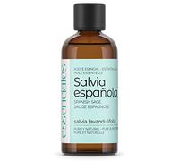 ESSENCIALES Aceite Esencial de Salvia española 100 ml - 100% Puro y Natural - Aroma Herbal Intenso - Ideal para Difusor y Aromaterapia