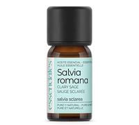 ESSENCIALES Aceite Esencial de Salvia romana o sclarea 10 ml - 100% Puro y Natural - Aroma Herbal Intenso - Ideal para Difusor y Aromaterapia