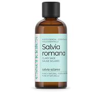 ESSENCIALES Aceite Esencial de Salvia romana o sclarea 100 ml - 100% Puro y Natural - Aroma Herbal Intenso - Ideal para Difusor y Aromaterapia