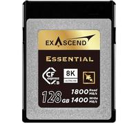 Exascend Essential CFexpress Tipo B 128GB Velocidad de escritura 1700MB/s Velocidad de lectura 1800MB/s Vídeo RAW 8K para cámaras réflex digitales y vídeo de calidad profesional