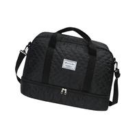 Essential Journey - Bolsa de deporte con compartimentos espaciosos y división húmeda y seca, bolso de hombro grande para viajeros, viajes de negocios, deportes, Black, Mass Beauty