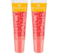 Essential JUICY BOMB Lip Gloss #103 Proud Papaya, Orange, Glossy, Glossy, Bright, Fresh, Vegan, Compliant with our CLEAN BEAUTY Alcohol Free Standard (10ml) (Paquete de 2)