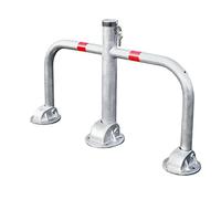 Essential Line ARS300 - Barrera de aparcamiento 3 pies alineados, galvanizado en caliente