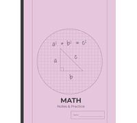 Essential Math Notebook: 5 mm Graph Paper Notes, Formulas & Practice for Students (Soft lavender color)