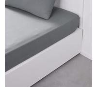 Essential New - Sábana Bajera Ajustable Permanente (160 x 200 cm, 30 algodón), Color Liso