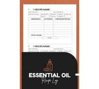 Essential Oil Recipe Log: Track and Manage Your Custom Essential Oil Blends and Recipes