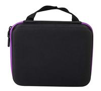 Essential Oil Storage Bag for 30 Bottles | Shockproof & Water - Aromatherapy Organizer | Portable Essential Oil Case with Double Zipper/Reinforced Handle (Purple)
