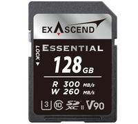Essential - Tarjeta de memoria SDXC UHS-II V90 de 300 MB/s, 64 GB, calidad de cine, 8K UHD de hasta 260 MB/s, velocidades de escritura, 300 MB de lectura UHS-II, clase 10, U3, V90 (UHS-II V90, 128 GB)