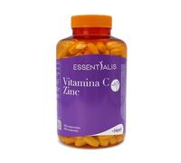 Essentialis Vitamina C Zinc, Complemento Alimenticio, 300 comprimidos | Veganos, Sin aditivos artificiales, 500mg-1000mg, Para niños y adultos, Sistema inmune