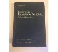 Essentials of Behavioral Research: Methods and Data Analysis