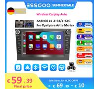 ESSGOO-Radio Multimedia para coche, 4G, 64G, para Opel Astra Vectra Vauxhall Antara Zafira Corsa C D Vivaro Meriva, CarPlay inalámbrico 2 32G silver 12LED