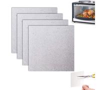 Esshogo 4 piezas de protección para horno de microondas de mica, placa de mica para ondas para microondas, horno de microondas, placas de mica, accesorios para hornos de microondas, 13 x 13 cm