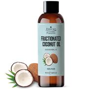 Essican Purelife, Aceite de Coco Líquido Puro 100ml, Aceite de Coco para la Piel Fraccionado MCT, Cabello y Labios, Aceites Portador para Aceites Esenciales Masajes, Fomenta el Crecimiento