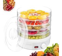 Essiccatore alimentare con 5 vassoi, tempo e temperatura regolabili, essiccatore alimentare di grande capacità per preparare carne secca, frutta, verdura e funghi