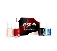 Essie - Juego de 3 esmaltes de uñas de Les Iconiques + 1 esmalte todo en uno, base, fortalecimiento y capa superior - Larga duración y alto brillo - Color intenso - 4 x 13,5 ml