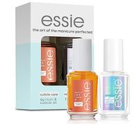 Essie Kit de Cuidado Avanzado de Uñas, Rutina de cuidado, Hard to Resist Advanced & Apricot Cuticle Oil, tamaño estándar