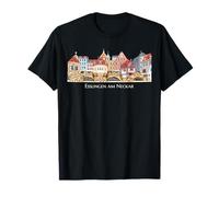 Esslingen Am Neckar, Vista de la Ciudad Dibujada a Mano Camiseta