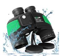 ESSLNB Prismáticos Marinos BAK4 Prisma Prismáticos Militares con Iluminado Telémetro Brújula IPX7 100% Impermeable por Caza Observación de Aves Barco para Adultos Niños