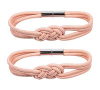 ESSMOKO 2 Abrazaderas magnéticas para Cortinas de Lino y algodón, de Fuerte autoadsorción, Tejidas a Mano, con Pinzas de Cuerda, Color Rosa