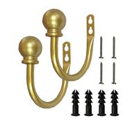 ESSMOKO Alzapaños para Cortinas Gancho Gancho De Pared para Cortina En Forma De U De Hierro Gancho De Cuerda Accesorios para Cortina Gancho De Cuerda Bola En Forma De U De 11 Mm