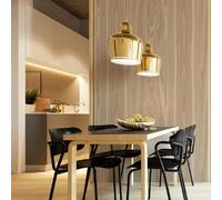 ESSMOKO Papel tapiz Adhesivo de pared autoadhesivo impermeable con efecto de veta de madera espesa para sala de estar oficina dormitorio y comedor veta de madera clara 44 * 1000cm