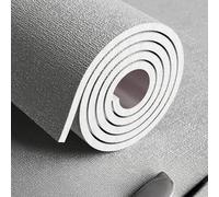 ESSMOKO Papel tapiz Papel tapiz autoadhesivo grueso de 7 mm impermeable a prueba de humedad y cálido corrector de pared suave para sala de estar y dormitorio gris plateado claro 50 * 500cm