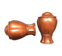 ESSMOKO Remates de Barra de Cortina Cabezal Decorativo de Varilla Romana de plástico de 28mm, Accesorios de Cobre Rojo de 28mm
