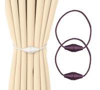 ESSMOKO Sujeta Cortinas Cuerda para Atar Cortinas De Cono Hilado con Núcleo Cierre Sintético con Hebilla Magnética De 47 Cm Lao Zi