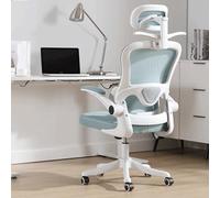 Esspoxi Silla Escritorio Oficina Juvenil Ergonomica Giratoria Despacho Chair Reposacabezas Ajustable 3D,Perchero Extraíble,Inclinación Giratoria,Soporte Espalda Dinámico,para Computadora (Green)