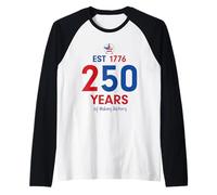 EST 1776 250 Years of Making History Patriotic American USA Camiseta Manga Raglan