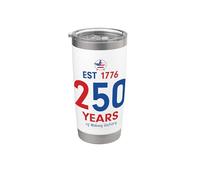 Est 1776 250 Years of Making History Patriotic American USA Vaso térmico de acero inoxidable de doble pared