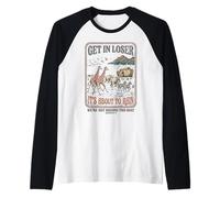 Está a Punto de llover el Arca de Noé Humor Cristiano Camiseta Manga Raglan
