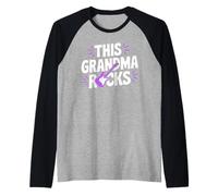 Esta Abuela es Genial, la Divertida Abuela de Rockstar Camiseta Manga Raglan