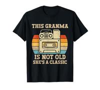 Esta abuela no es vieja, es un casete clásico de música retro Camiseta