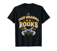 Esta abuela rockea a la abuela rocker de guitarra genial de Grandkids Camiseta