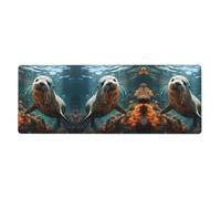 Esta alfombrilla de teclado y mouse Seal Pup, de 12 x 31.5 pulgadas de tamaño, está diseñada para computadoras, consolas, oficinas, y también es adecuada para juegos y estudios.