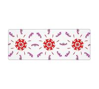 Esta alfombrilla para teclado y mouse de flores giratorias, de 12 x 31.5 pulgadas de tamaño, está diseñada para computadoras, consolas, oficinas, y también es adecuada para juegos y estudios.
