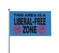 Esta área es una zona libre liberal Bandera de colores vivos Resistente a la decoloración por rayos ultravioleta Perfecta para decoración de interiores y exteriores Bandera de poliéster de un solo lad