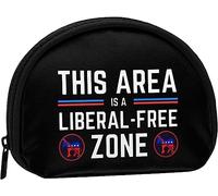 Esta área es una Zona Libre Liberal, Monedero, Billetera para Mujeres y niñas, Lindo Bolso de Moda, Bolsa de Cambio, Llavero, Monedero para Mujer, Regalo