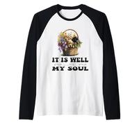 Está Bien con mi Alma Christian, Bonita Cesta de Cachorros Camiseta Manga Raglan