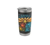 Está bien con mi alma Christian Coastal Summer Vibes Vaso térmico de acero inoxidable de doble pared
