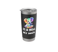 Está bien con mi alma Christian, lindo bebé elefante Vaso térmico de acero inoxidable de doble pared