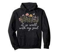 Está Bien con Mi Alma Christian Wildflower Fe Religioso Sudadera con Capucha