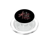 Está Bien con Mi Alma Cristiana Libélula Fe Religión PopSockets PopGrip para MagSafe