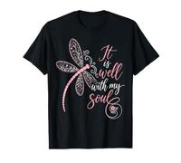 Está Bien con mi Alma, fe Cristiana, libélula Religiosa Camiseta