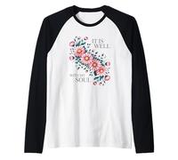 Está Bien con mi Alma - Flores Camiseta Manga Raglan