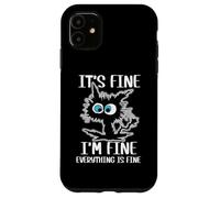 Está bien, estoy bien, todo está bien, divertida enfermera de gatos negros Carcasa para iPhone 11