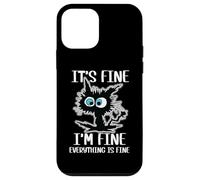 Está bien, estoy bien, todo está bien, divertida enfermera de gatos negros Carcasa para iPhone 12 mini