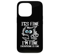 Está bien, estoy bien, todo está bien, divertida enfermera de gatos negros Carcasa para iPhone 13 Pro